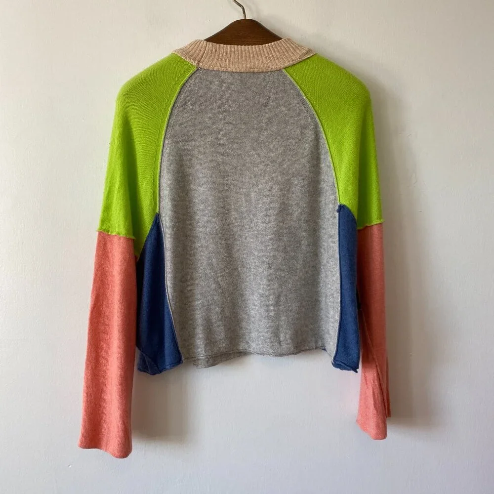 Storia Colorblock Pullover Bat Wing Sweater Womens Medium - Picture 3 of 6